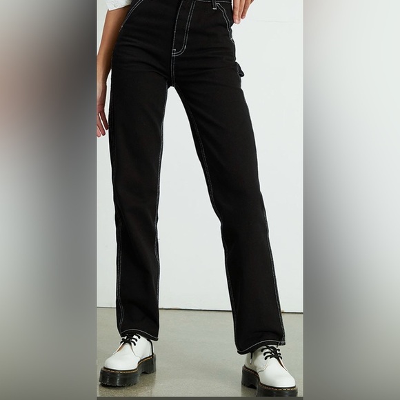 PacSun Black Cargo Boyfriend Carpenter Pants - Picture 6 of 9